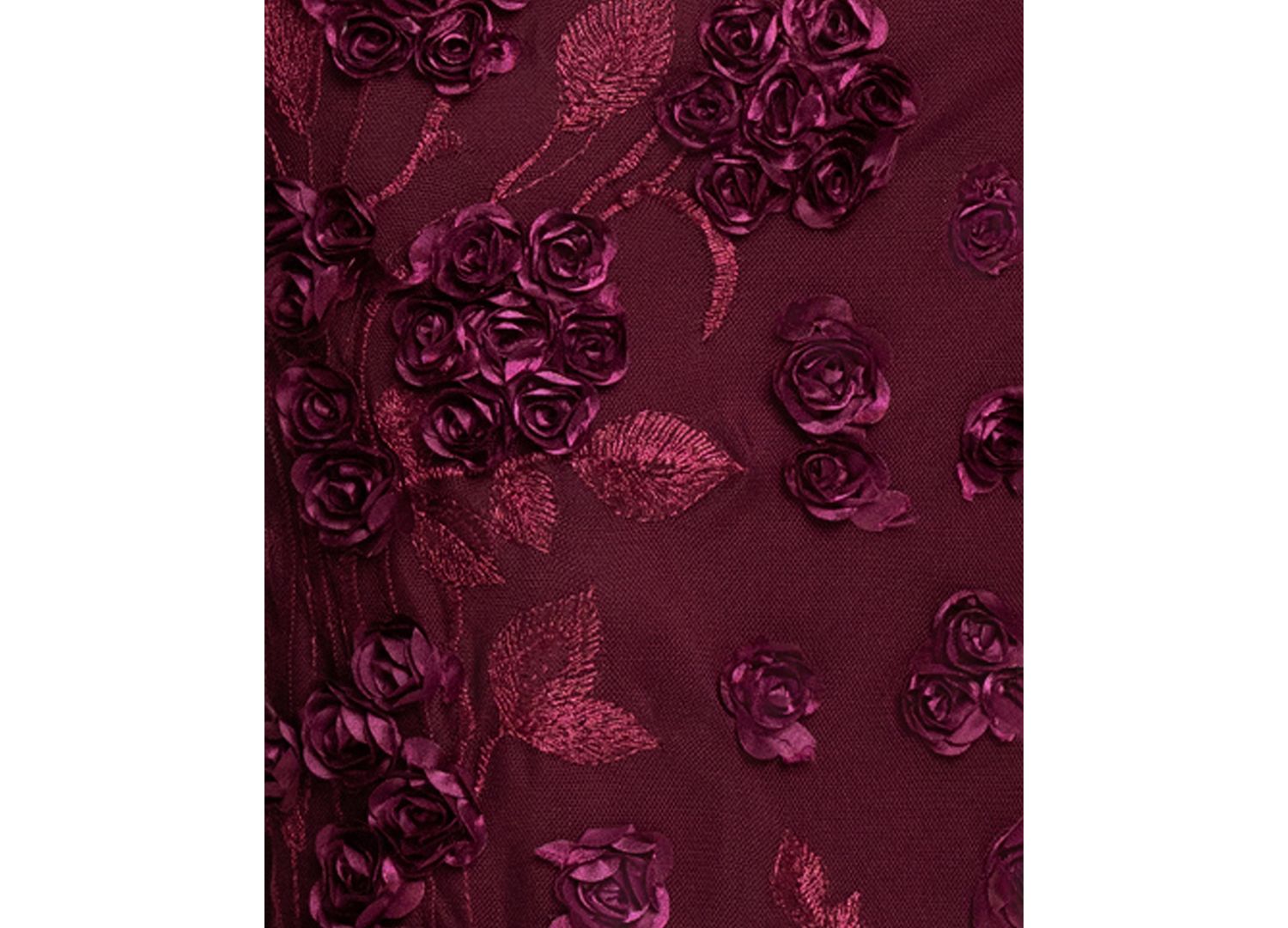 Women's Strapless Floral Power-Mesh Gown