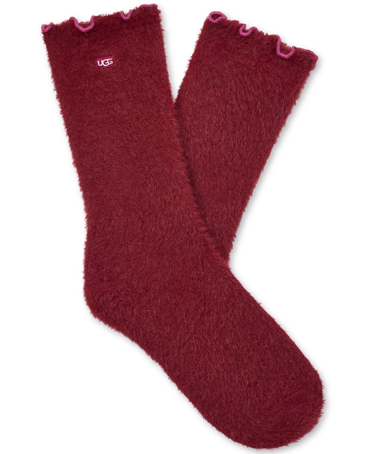 Women's Fuzzy Crew Socks, 3-Pair