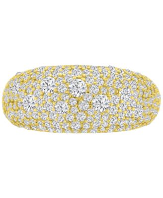 14k Gold-Plated Pave Statement Fashion Ring