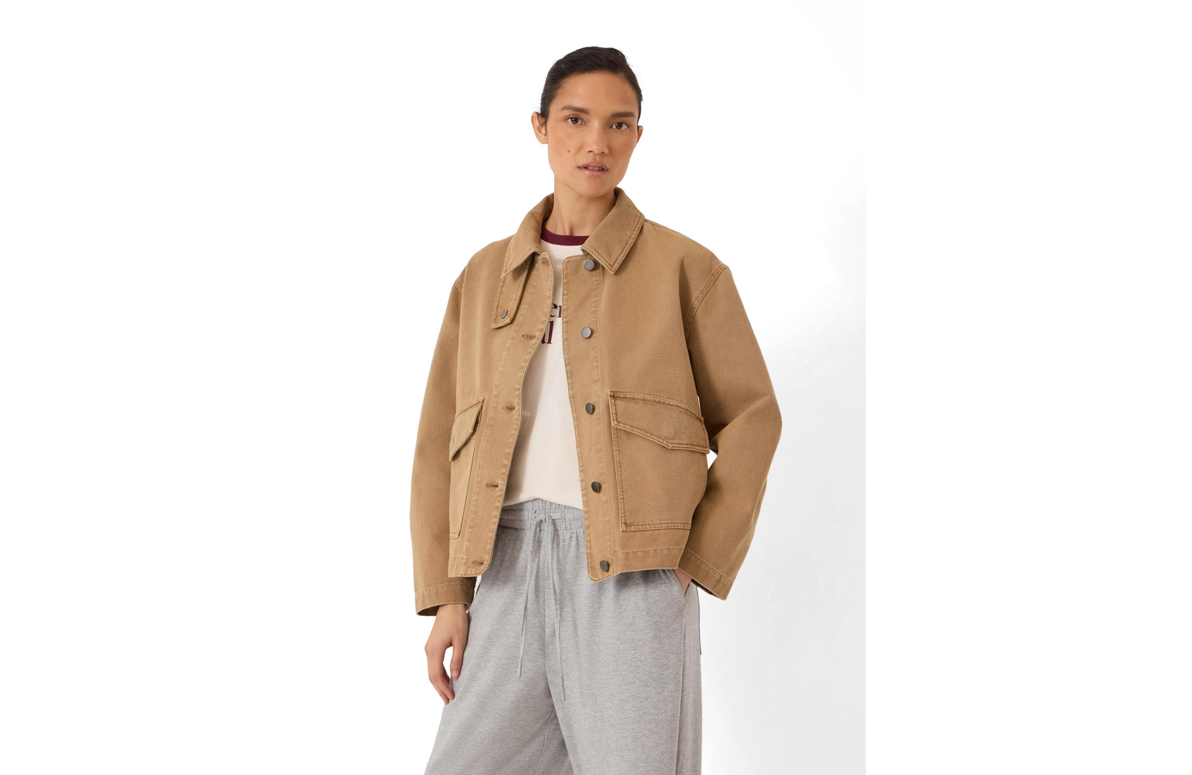 Hush Women's Womne's Elara Washed Funnel Neck Utility Jacket