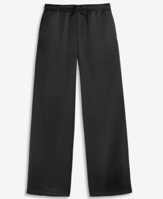 Girls' XS-XL Satin Wide-Leg Pants