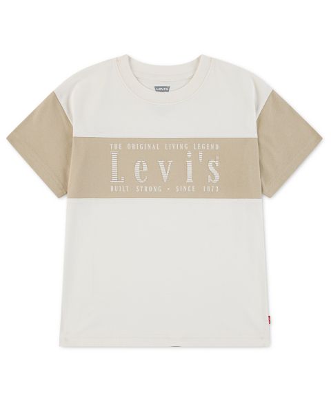 Футболка Levi's Bold Color-Block Short-Sleeve для мальчиков, цвет: Levis Egret