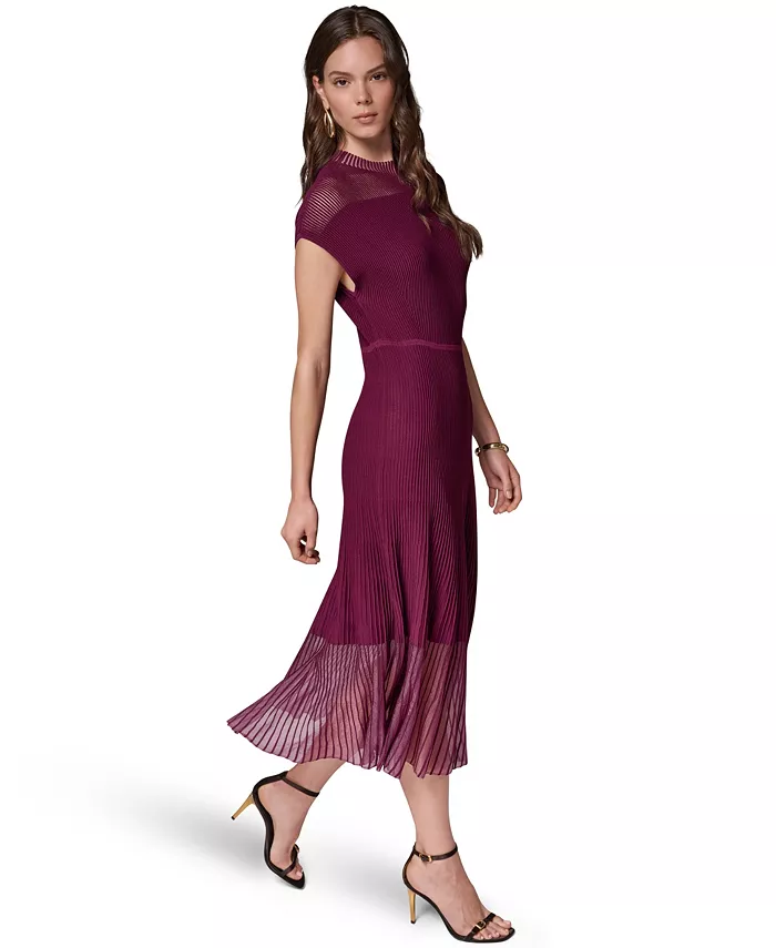 Women's Mock Neck Midi Dress - thumbnail 8