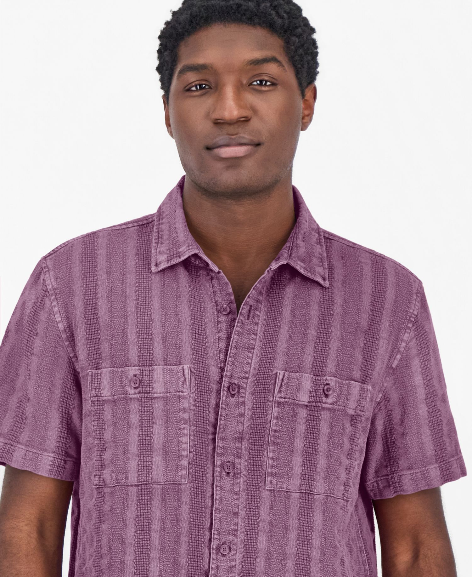 Men's Addams Short-Sleeve Textured Shirt