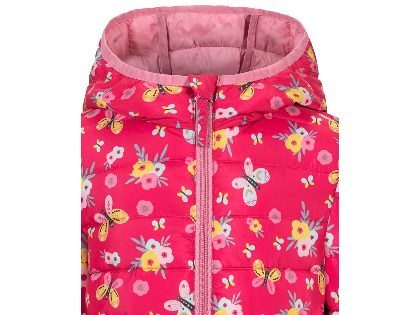Куртка S Rothschild & CO Long-Sleeve Printed Midweight Packable Jacket для девочек-малышей, цвет: Фуксия — фото 3