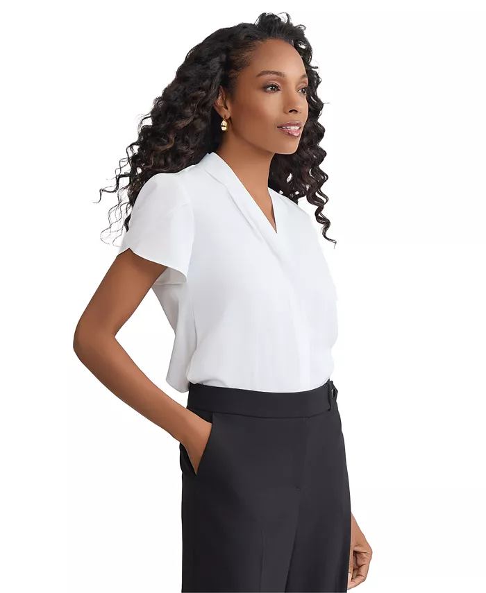 Petite Petal-Sleeve Blouse - thumbnail 6
