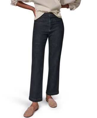 Women's Ren High-Rise Denim Straight Trouser Pants