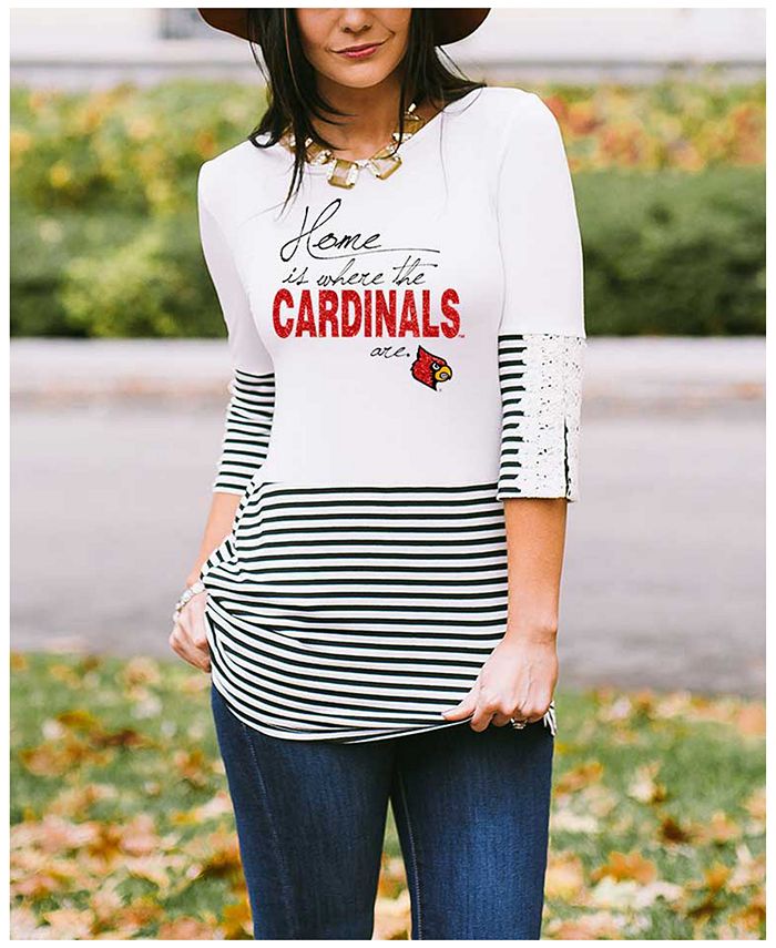Women's Charcoal Louisville Cardinals Better Than Basic Gameday Boyfriend T- Shirt