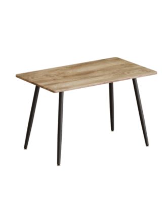 47 Inch Modern Wood Dining or Desk Table, Metal Legs