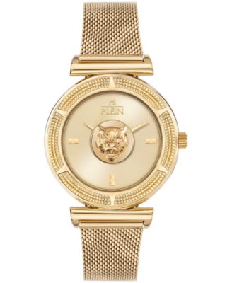 Opium Mirage Women's Quartz Round IP Yellow Gold Case Watch 38mm