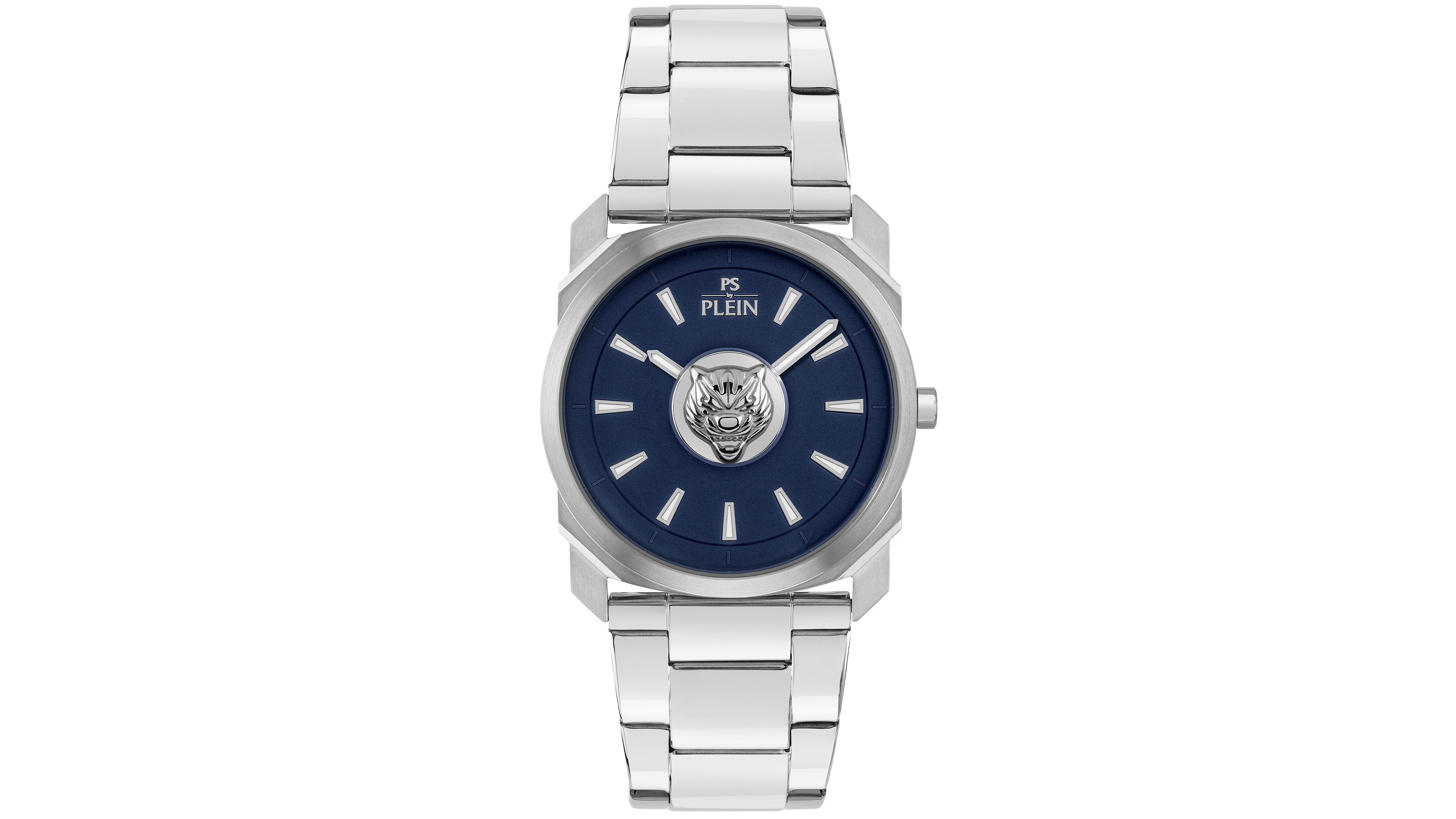Plein Sport Dynamite Men's Quartz Round Silver Stainless Steel Case Watch 40mm