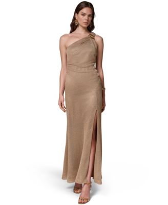 Women's One-Shoulder Side-Slit Gown