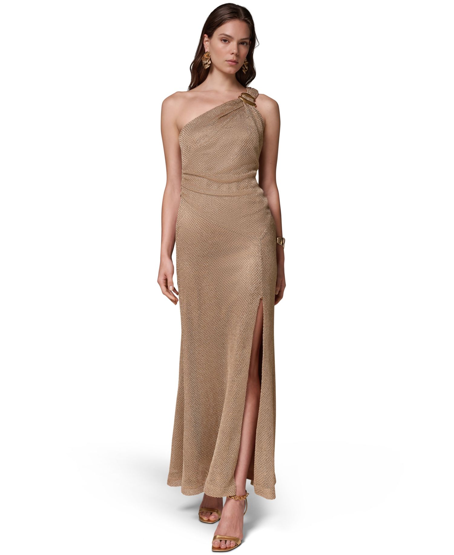 Women's One-Shoulder Side-Slit Gown