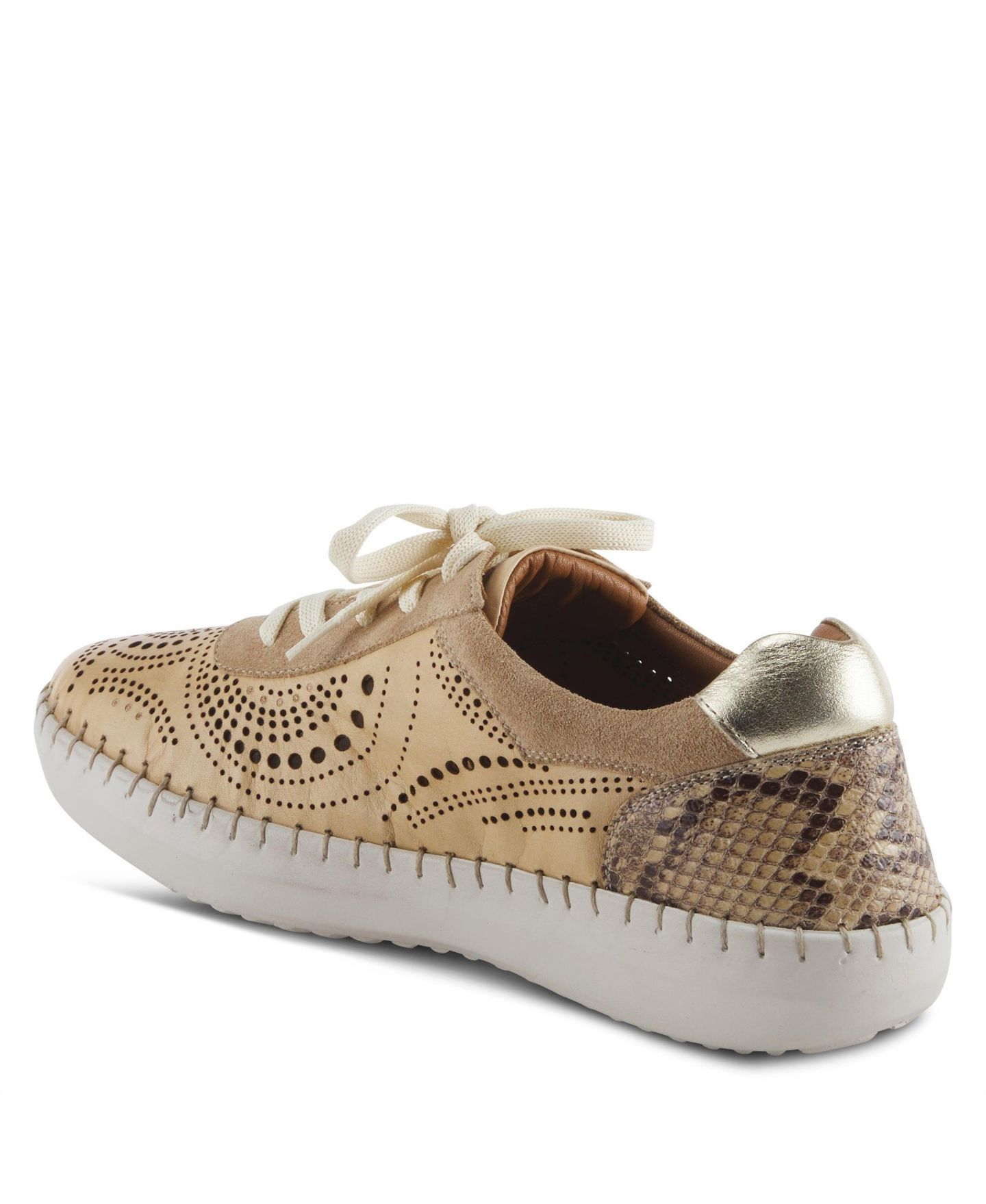 Женские кроссовки Spring Step Jumilla Lace-Up with Stitch-to-Sole Construction, цвет: Бежевый — фото 7