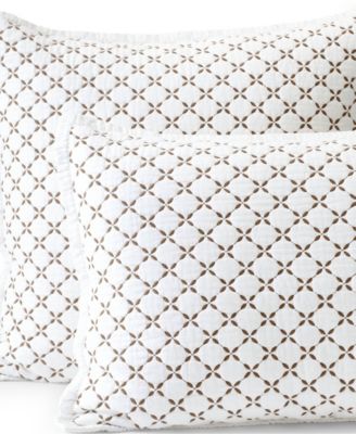 Embroidered Diamond Double Voile Sham