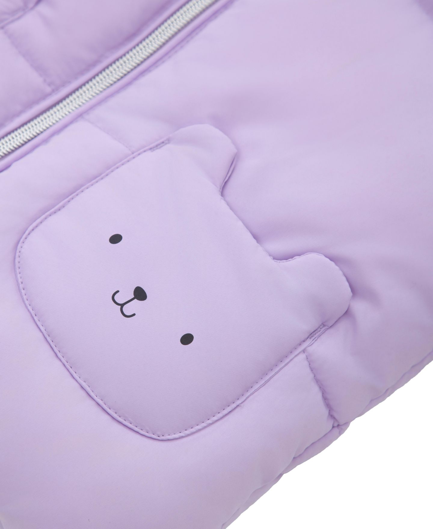 Куртка Rokka&Rolla Borg-Lined Bear Ears Puffer Jacket для девочек-малышей, цвет: Сиреневый — фото 7