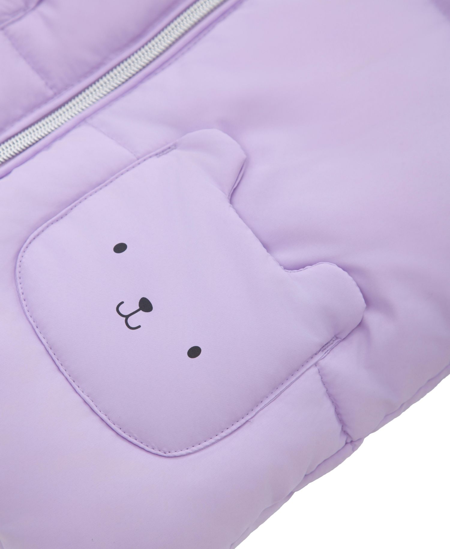 Baby Girls (6-24M) Borg-Lined Bear Ears Puffer Jacket