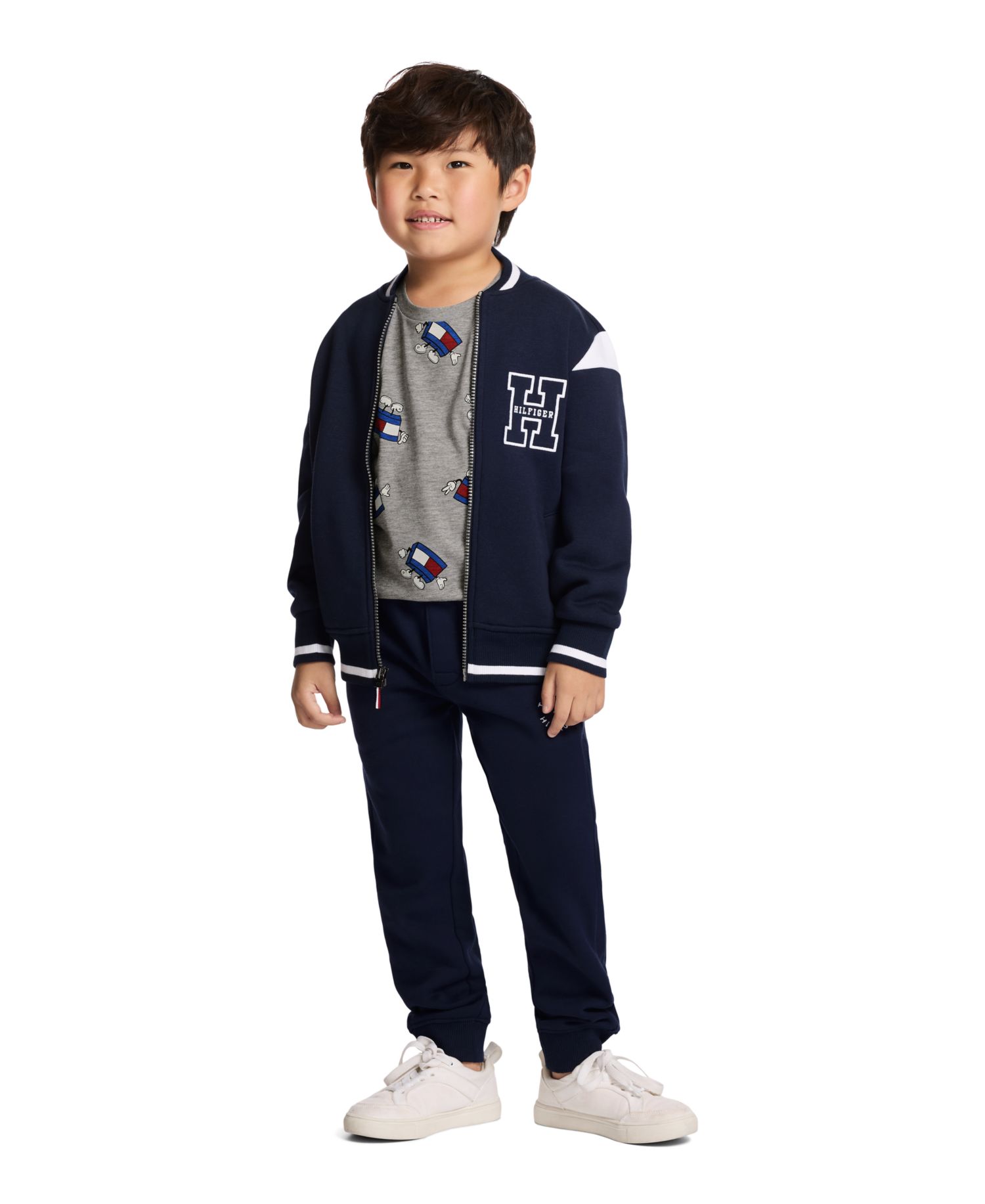 Boys' 2T-7 Collegiate Varsity Zip-Front Jacket
