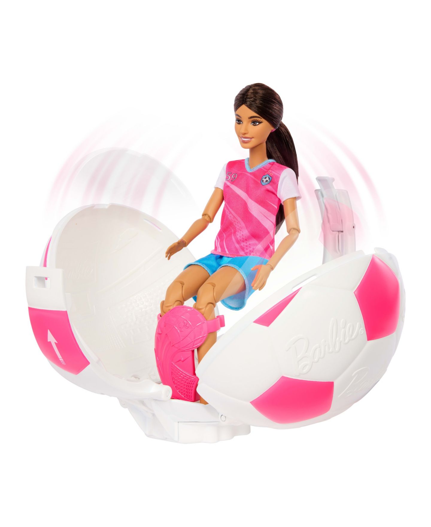 Детская кукла Barbie Roll & Reveal Soccer Player 10.63" Fashion Doll with 8 Surprises — фото 3