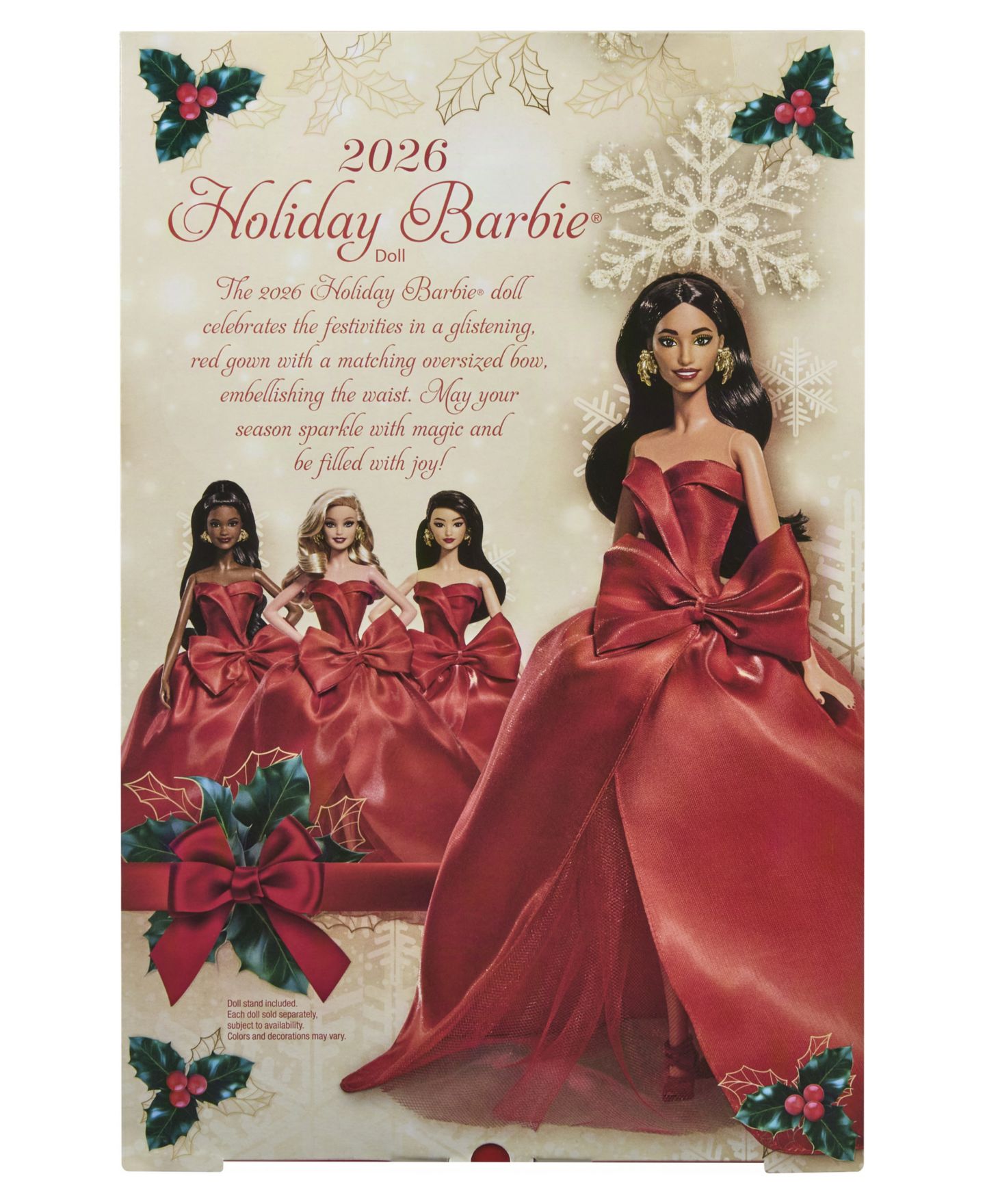 Детская кукла Barbie 2026 Holiday 13" Collectible Brown Hair Fashion Doll — фото 2
