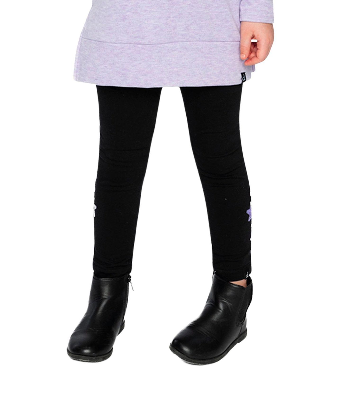Леггинсы Deux par Deux Cotton Jersey Leggings для девочек-малышей, цвет: Чёрный — фото 2