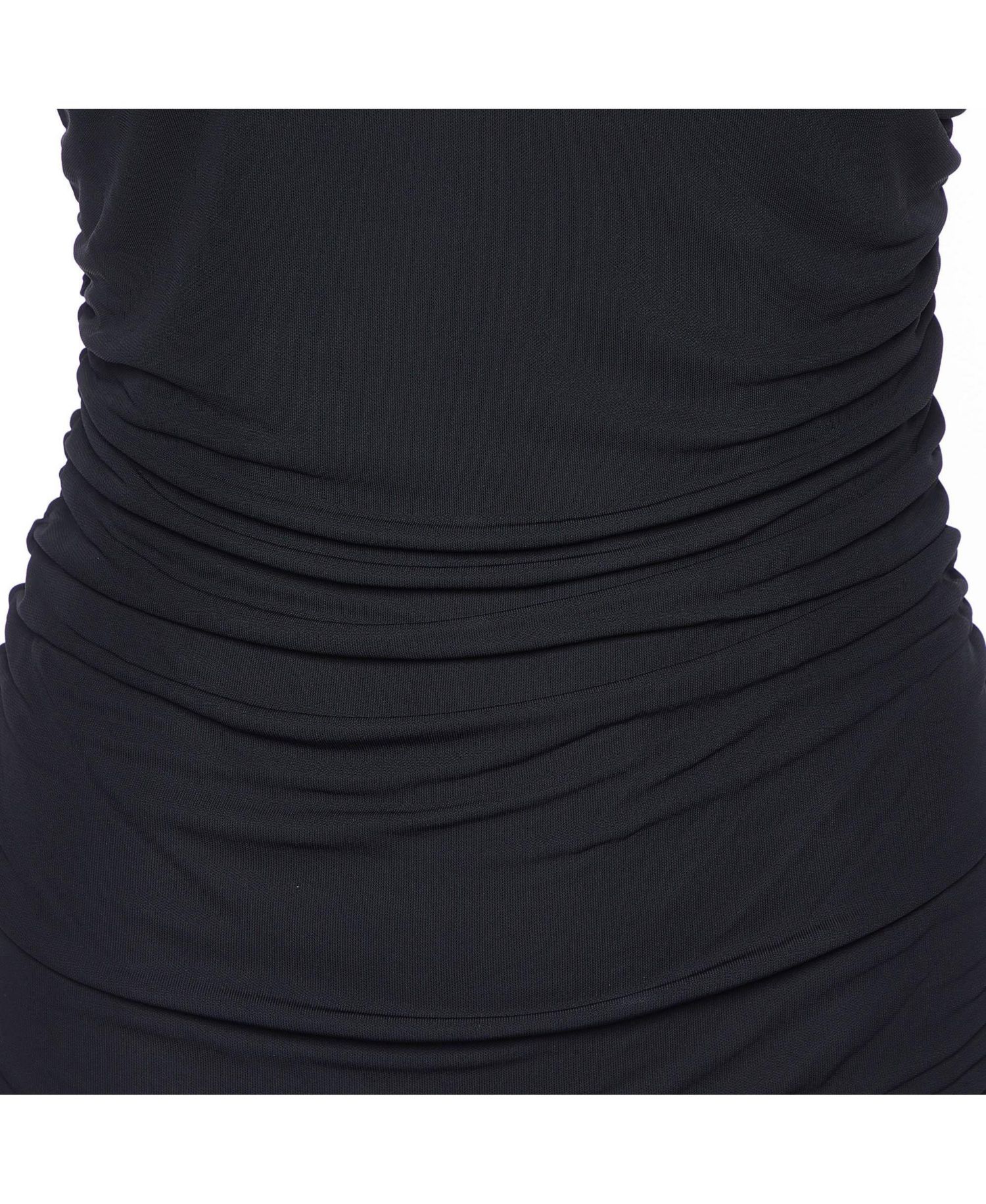 Women's Versace Ruched Crepe Sleeveless Top with Ring Detail