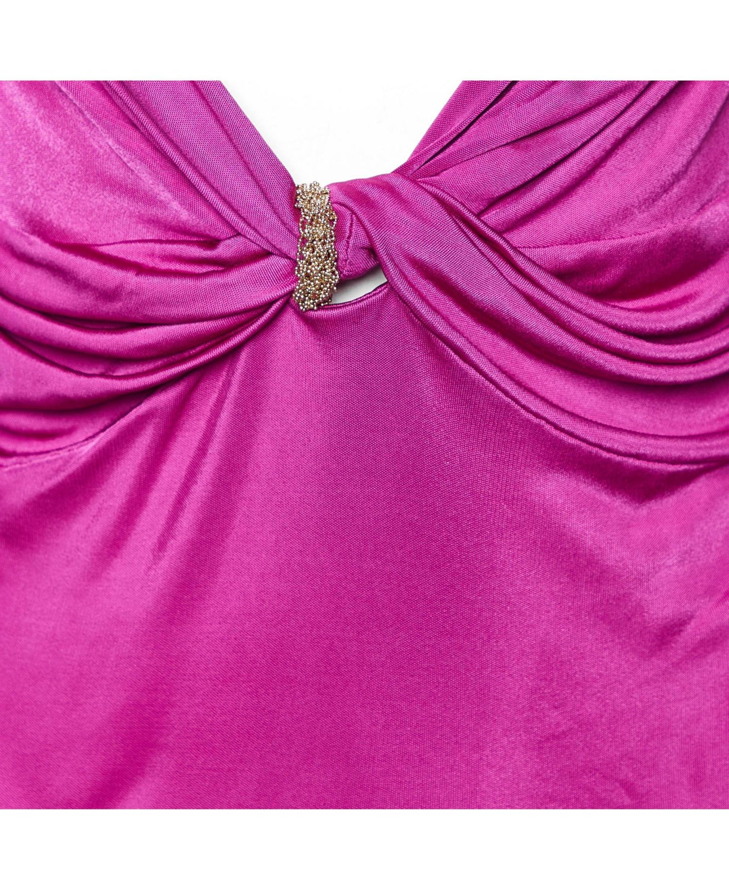 Women's Embellished V-Neck Draped Jersey Top