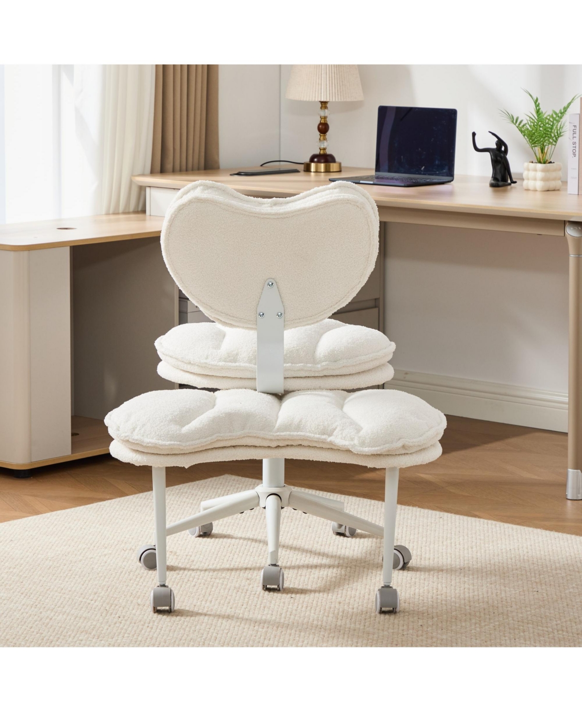 Clihome Meditation Chair Plus, Double-Layer Padding Cross Legged Rolling Chair, Criss Cross Desk Chair