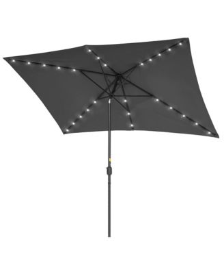 Enhance Your Outdoor Oasis with 10×6.5Feet LED Rectangular Patio Umbrella - Stylish, Durable, and Sun-Protective!