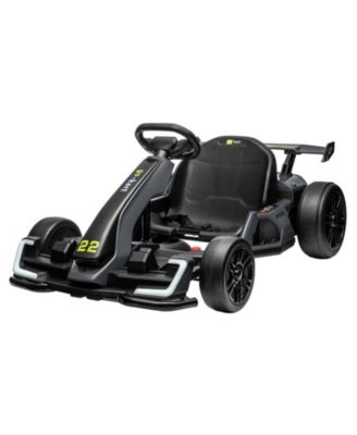 24V Electric Go-Kart with Dual Motors, 8 MPH Speed & Adjustable Seat, Ages 5-14