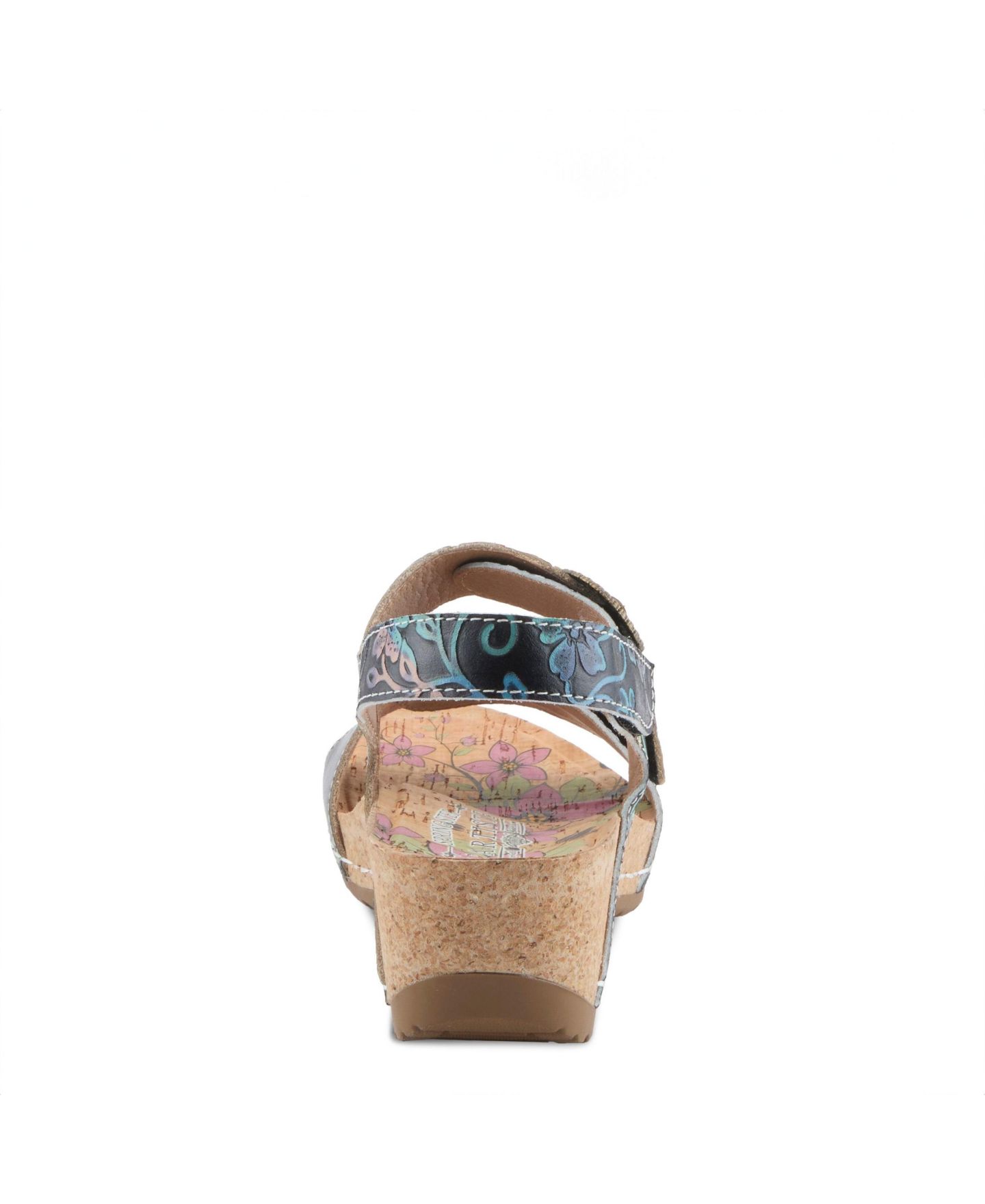 Женские сандалии L'Artiste Colomecool Wedge Sandals with Cork Sole, цвет: Чёрный разноцветный — фото 4