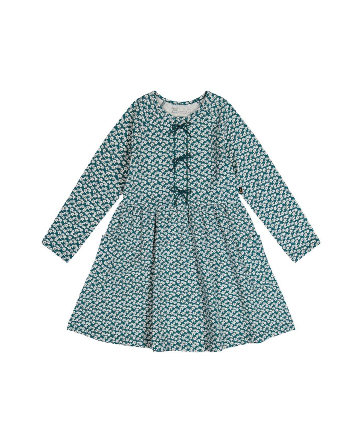 Deux par Little and Big Girl 6-12 Cotton Dress with Pockets Floral Print