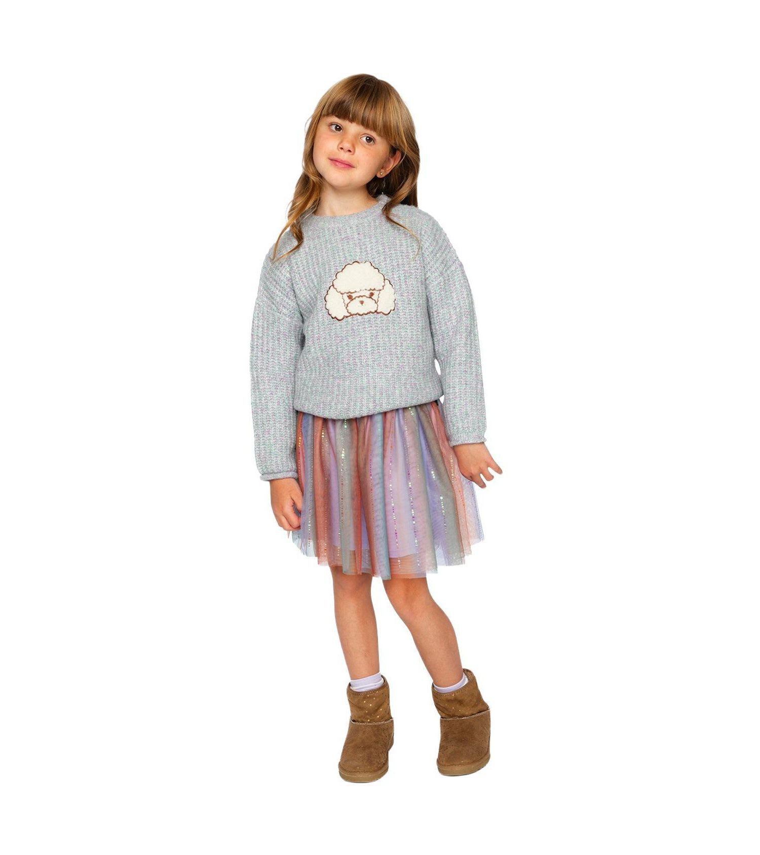 Little Girls (6-12) Poodle Sweater