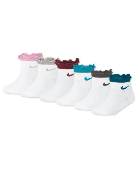 Носки Detail для детей, оборки, низкие, 6 шт. — Nike, цвет: Розовый