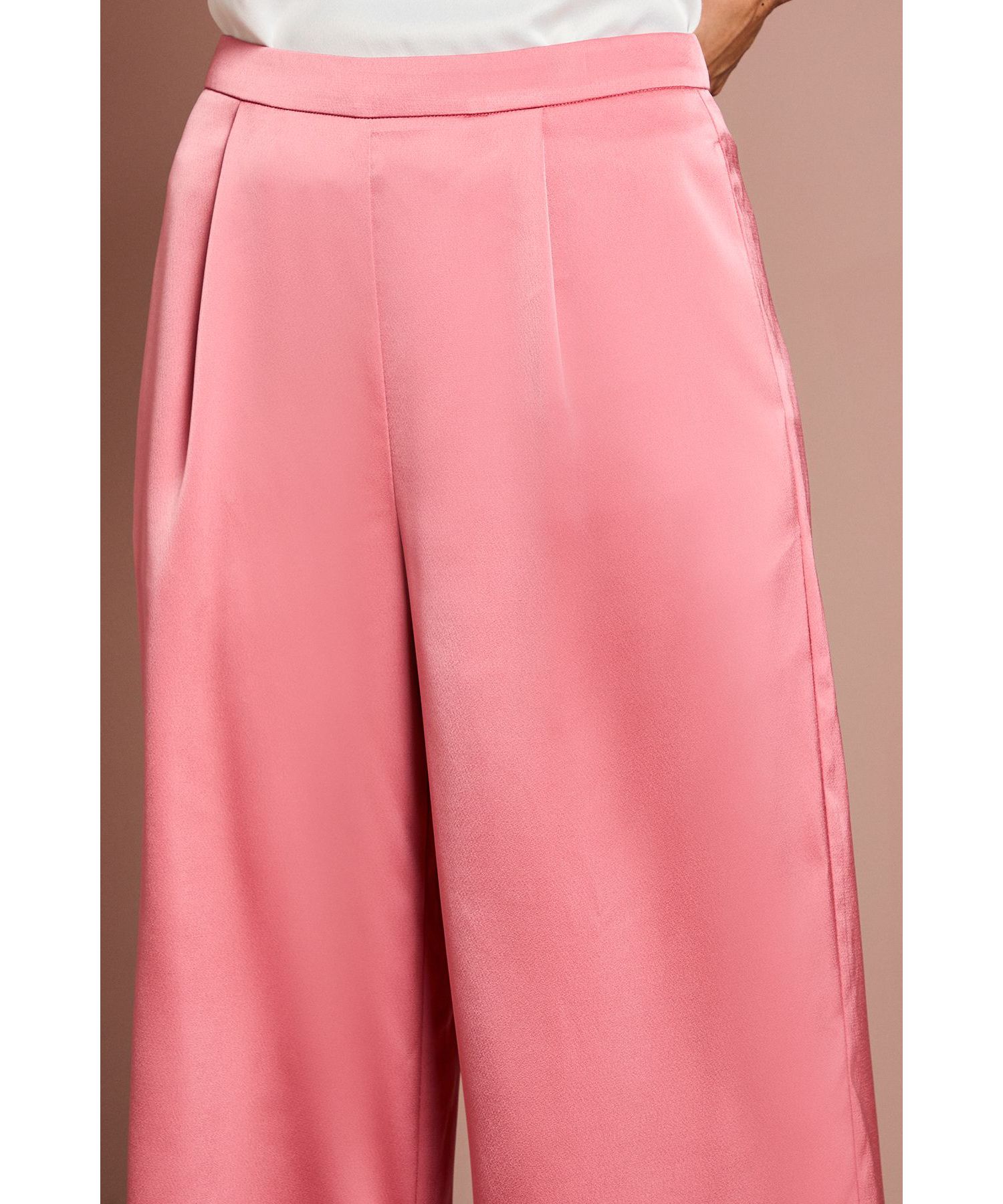 Women's Satin High-Waist Flare Trousers