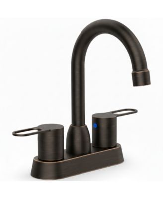 2 Handle Oil Rubbed Bronze Centerset Bathroom Sink Faucet for 2 or 3 Hole RV Vanity