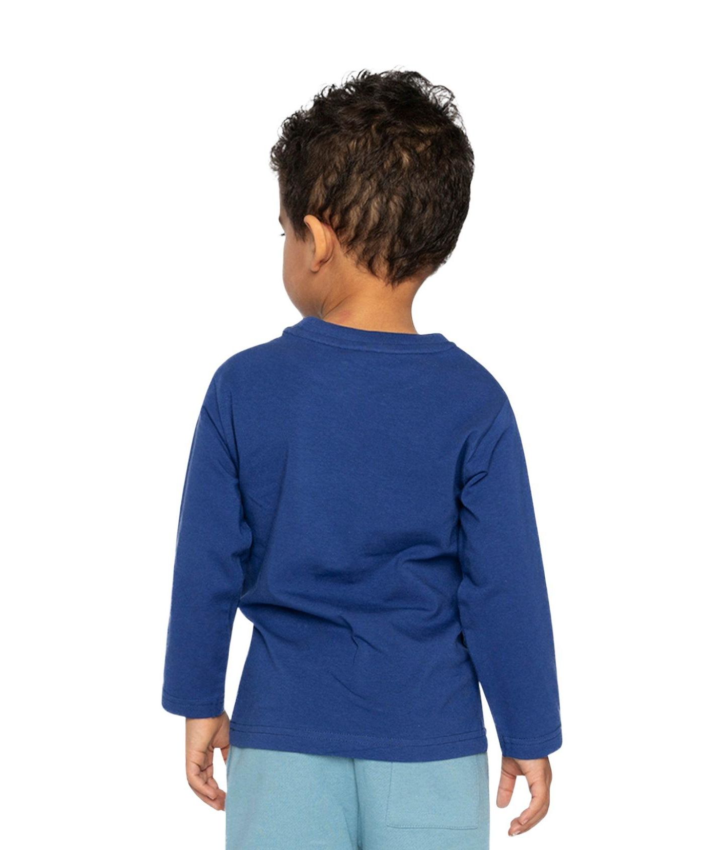 Футболка Deux par Deux Long Sleeve Cotton для мальчиков-малышей, цвет: Синий — фото 4
