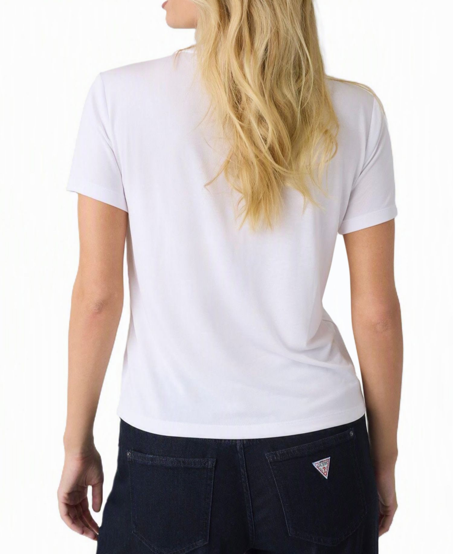 Women's Diamond-Embellished Logo Crewneck Short-Sleeve T-Shirt