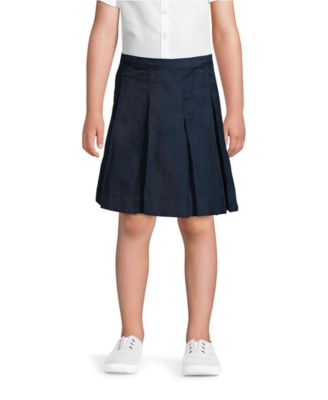 Girls Box Pleat Skirt Top of Knee