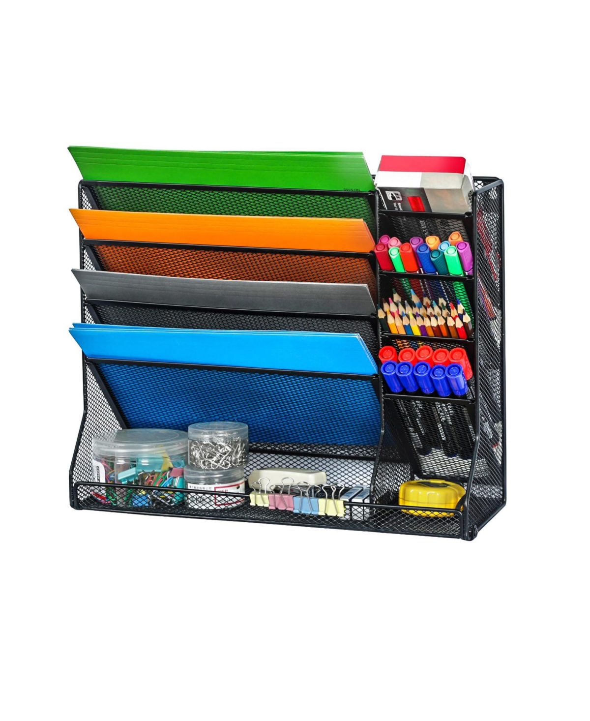 Danrong Metal Wall Desk File Organizer Adjustable Detachable Dividers
