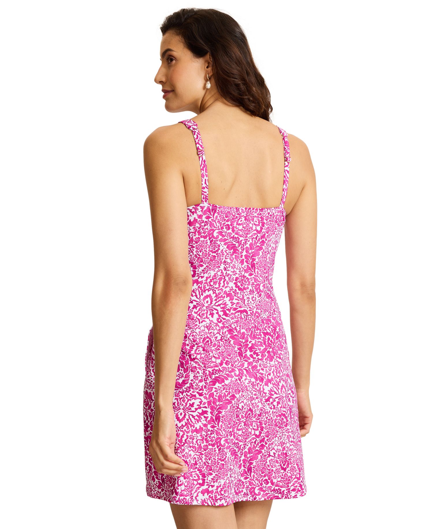 Women's Printed V-Neck Swim Cover-Up Dress