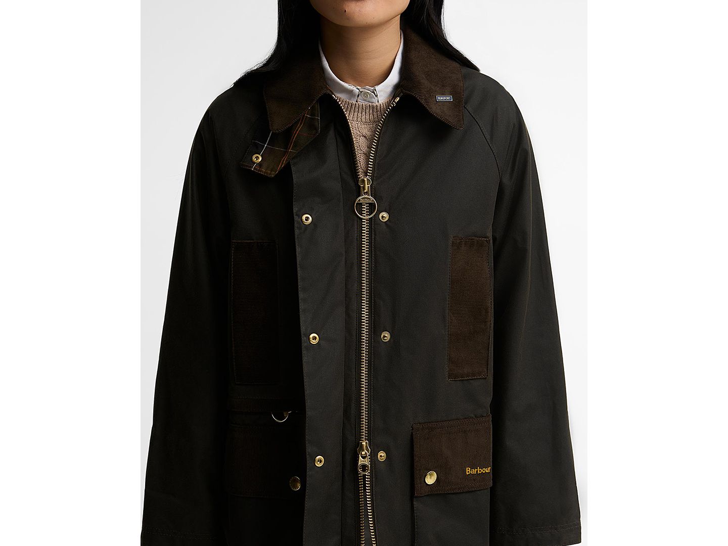 Женская куртка Barbour Icons Modern Beaufort, цвет: Оливковый — фото 2