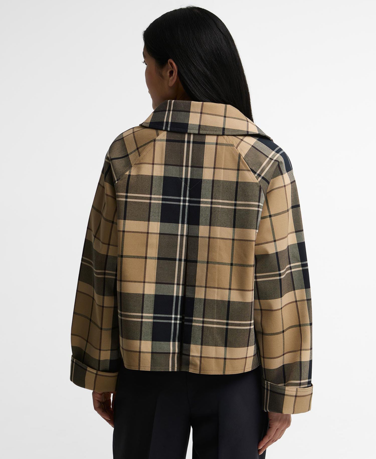 Women's Delilah Plaid Cropped Work Jacket