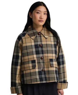 Women's Delilah Plaid Cropped Work Jacket