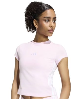 Women's Essentials 3-Stripes Padded Slim Baby Cotton-Blend T-Shirt