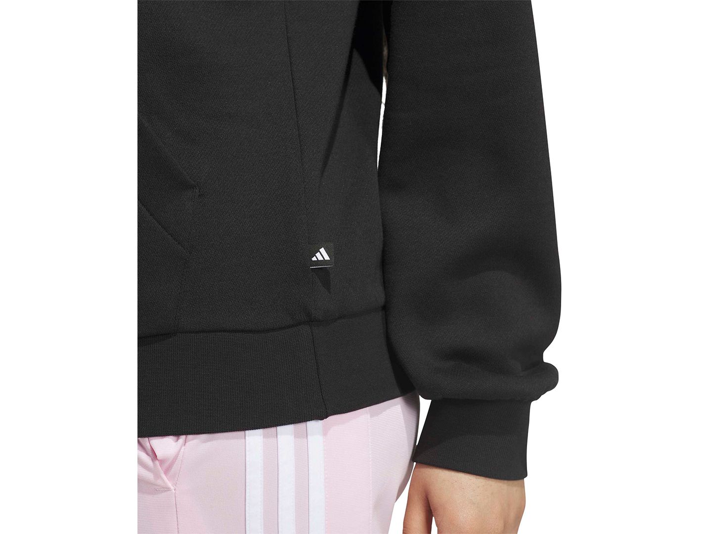 Женское худи adidas Camo Wordmark Graphic Fleece, цвет: Чёрный — фото 5