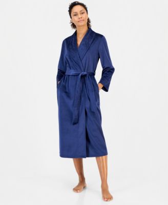 Women's Plush Velour Long-Sleeve Robe