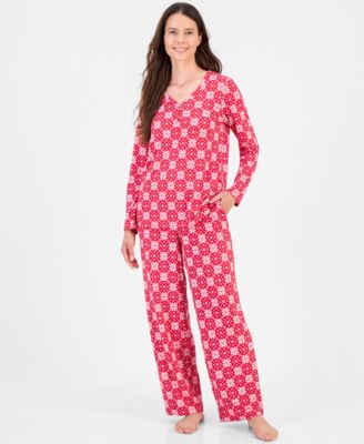 Women's 2-Piece Printed Long-Sleeve Packaged Pajama set