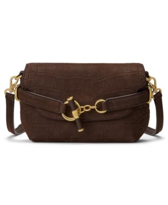 Croc-Embossed Mini Blaike Crossbody Handbag