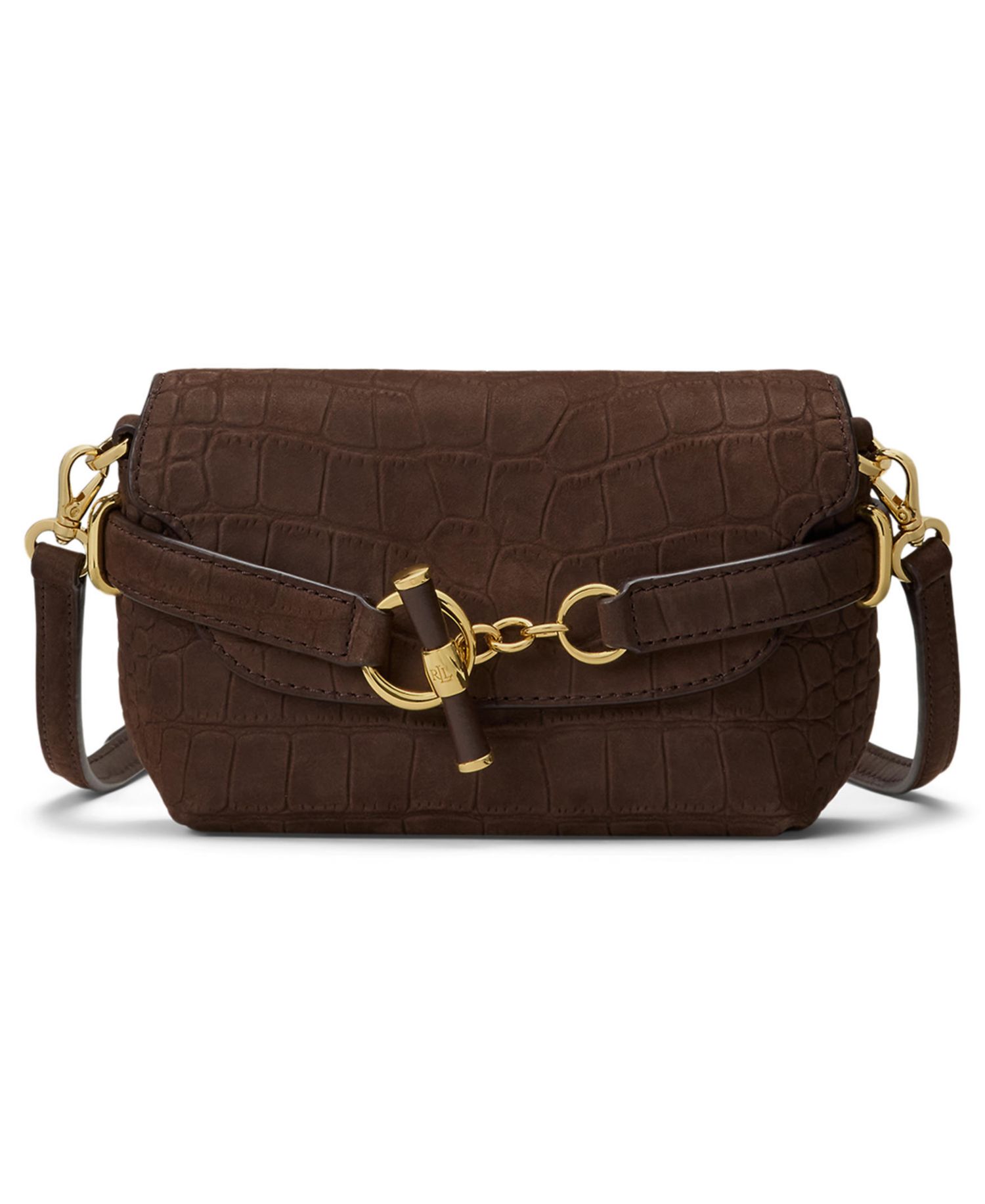 Blaike Croc-Embossed Mini Crossbody Bag